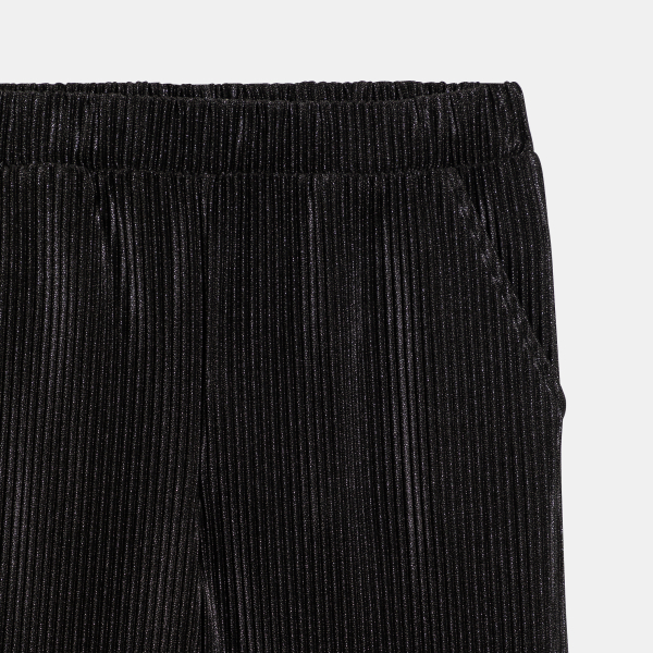 بنطلون واسع من الجيرسي باللون الأسود الداكن للفتيات